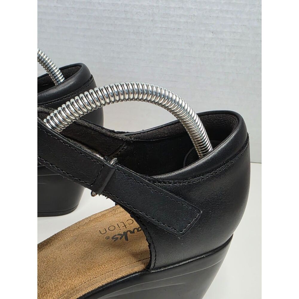 Clarks Emily Rae Women's Leather Sandals Ankle Strap Block Heel Comfort, 8.5M - Picture 7 of 15